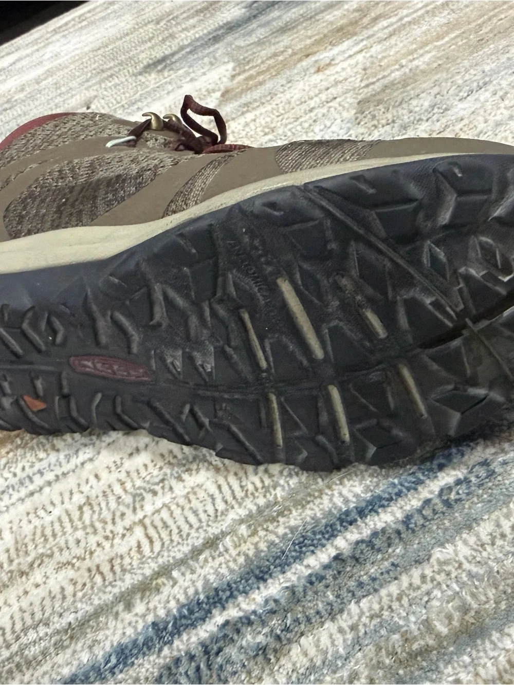 Keen Men's Brown and Burgundy Trail Boots